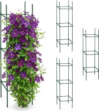 Podpórka do roślin podpora 120 cm Relaxdays zestaw 4 szt zielona