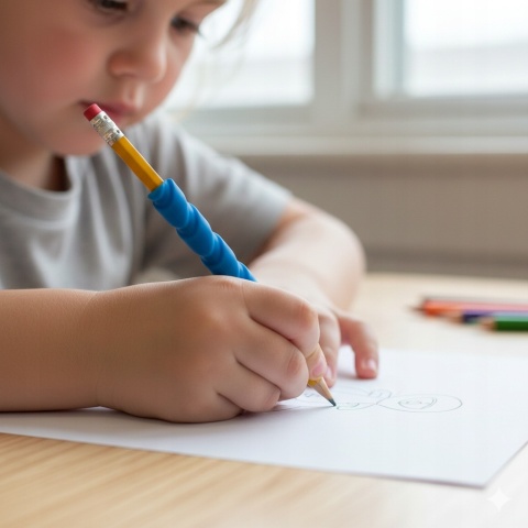 Sensoryczne nakładki na ołówek dla dzieci ADHD Autyzm 7 szt. – Dotykowe uchwyty