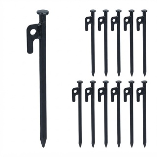 Śledzie do namiotu 12szt. długość 20cm, metal Relaxdays czarne