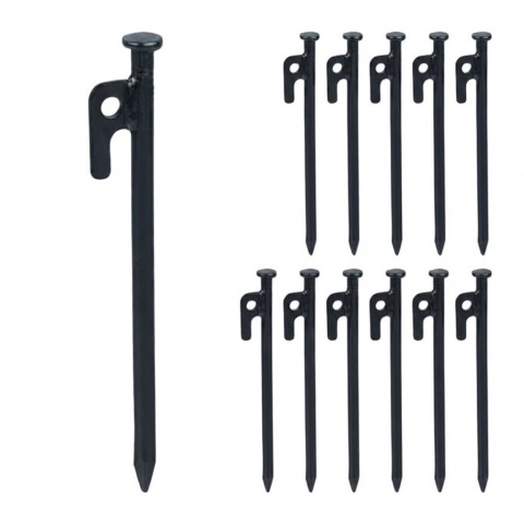 Śledzie do namiotu 12szt. długość 20cm, metal Relaxdays czarne