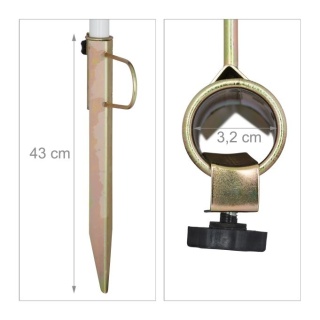 Stojak do parasola kotwica ze stali ocynkowanej 43 cm do 32 mm