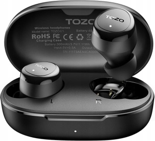 TOZO E1 Bezprzewodowe, douszne słuchawki z mikrofonem, Bluetooth 5.3