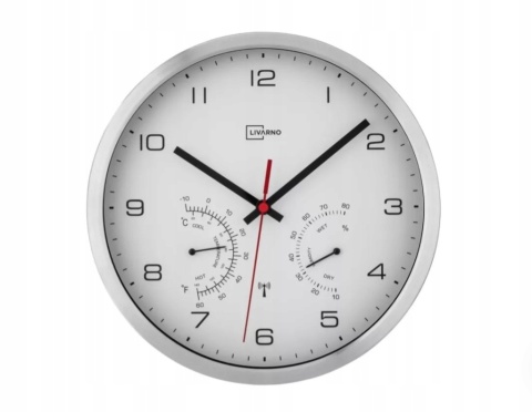 Zegar Ścienny Livarno Home z Termometrem i Higrometrem (25 cm)