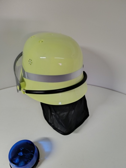Zestaw Małego Strażaka: Kask z nr 112 + Sygnał dźwiękowy (kogut)
