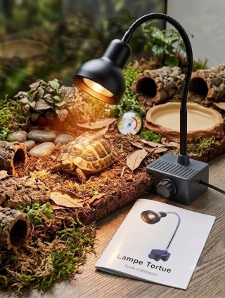 Zestaw Terrarystyczny: Profesjonalna Lampa „Lampe Tortue” + 2 Żarówki Halog