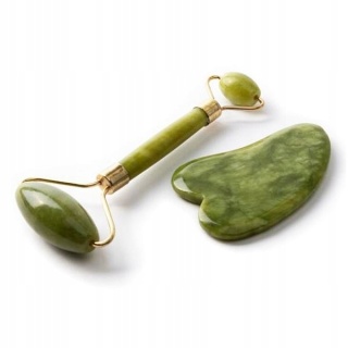Zestaw do Masażu Twarzy Roller + Gua Sha płytka