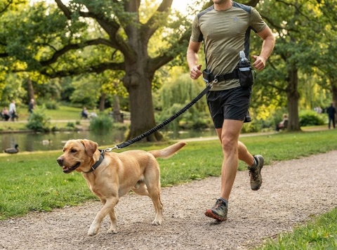 Zoofari Smycz do joggingu Smycz treningowa z pasem biodrowym Obroża dla psa ze smyczą