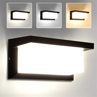 2 szt KINKIET ZEWNĘTRZNY LED 18W IP65 – 3 BARWY ŚWIATŁA (CCT) – CANMEIJIA
