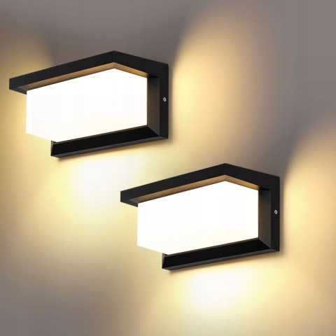 2 szt KINKIET ZEWNĘTRZNY LED 18W IP65 – 3 BARWY ŚWIATŁA (CCT) – CANMEIJIA