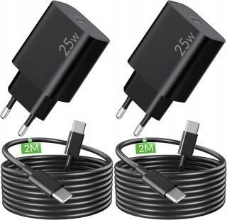 2 sztuki Szybka ładowarka sieciowa kostka 25W + kabel USB-C ARCCRA