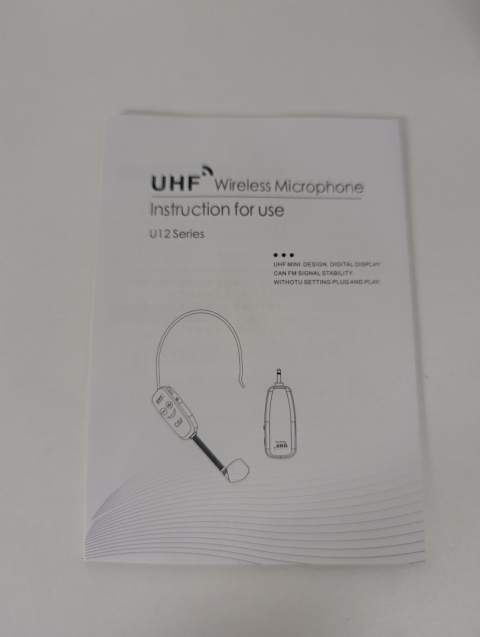 Bezprzewodowy Zestaw Mikrofonów UHF (U12 Series) do Nauki, Prezentacji i Streamingu!