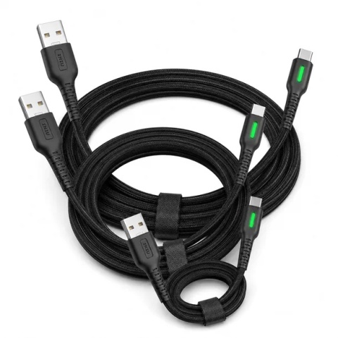 Iniu Kabel Usb C 3 szt. szybkie ładowanie 3.1A nylonowy pleciony