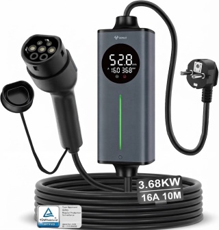 KABEL ŁADOWARKA DO SAMOCHODU ELEKTRYCZNEGO TYP 2 SCHUKO 10M 16A 3.68 KW