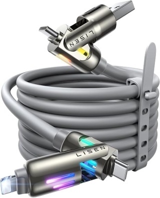 Kabel 4w1 Lisen L110 2E313 Silikonowy Szybkie Ładowanie