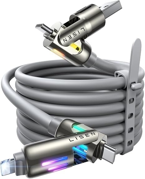 Kabel 4w1 Lisen L110 2E313 Silikonowy Szybkie Ładowanie