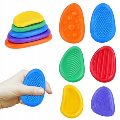 Kamienie sensoryczne Fidget 6 szt zabawki antystresowe lęk adhs i autyzm