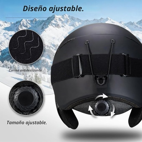 Kask i gogle narciarskie VCOROS czarny rozm. L 59-63cm wentylacja UV