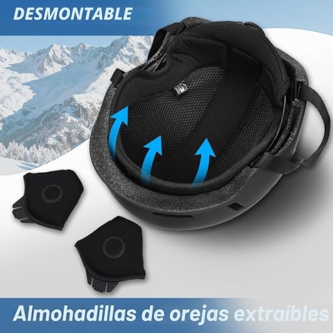 Kask i gogle narciarskie VCOROS czarny rozm. L 59-63cm wentylacja UV
