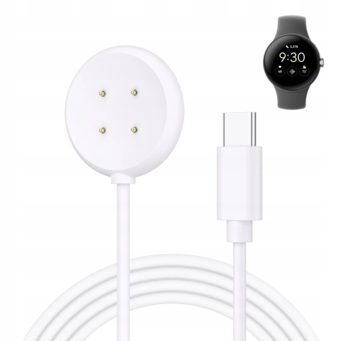 ŁADOWARKA KABEL USB DO GOOGLE PIXEL WATCH 2 / 3 41MM 45MM BIAŁA