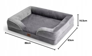 LEGOWISKO ORTOPEDYCZNE DLA PSA BEDSURE LEŻANKA PIANKA ERGONOMICZNA 89X63CM