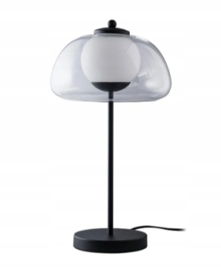 LIVARNO Stylowa lampa lampka biurkowa z kloszem przezroczysta 46 cm LED