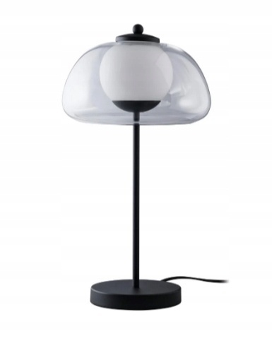 LIVARNO Stylowa lampa lampka biurkowa z kloszem przezroczysta 46 cm LED