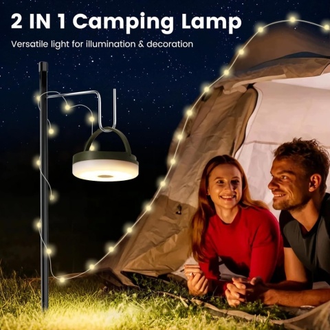 Lampka Kempingowa z Łańcuchem Świetlnym 10m oświetlenie
