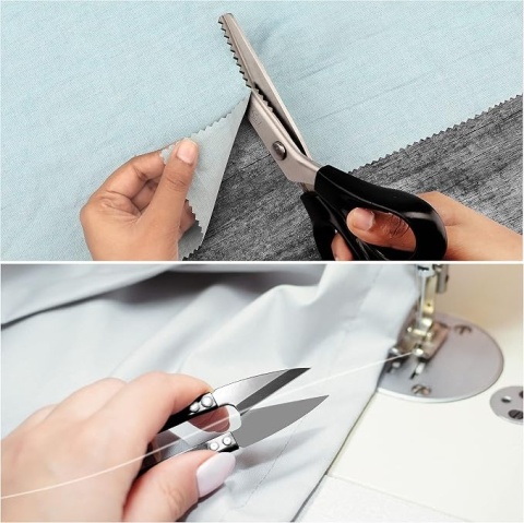 Nożyczki Krawieckie Ząbkowane (Zygzak) + Obcinaczki do Nitek Handi-Stitch DIY