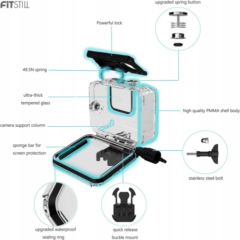 Obudowa wodoodporna FITSTILL do kamer GoPro