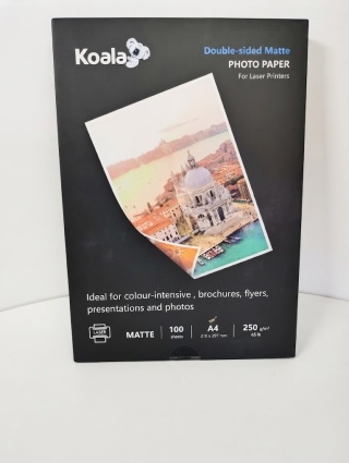 Papier Fotograficzny Matowy Dwustronny A4 250g (100 arkuszy)