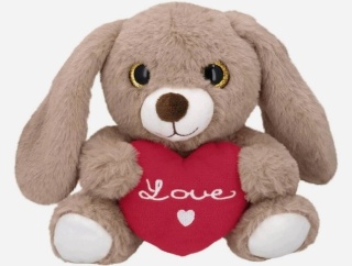 Pluszowy Króliczek z Sercem „Love” (ok. 20 cm) maskotka miękka pluszowa