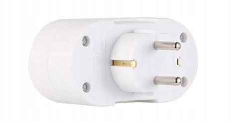 Podwójny rozgałęziacz, rozgałęźnik, adapter sieciowy (gniazdko z uziemieniem)