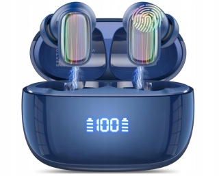 Słuchawki douszne bezprzewodowe Conyat H63 Bluetooth 5.4, niebieskie