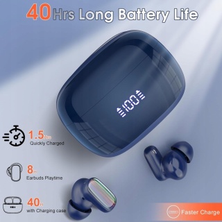 Słuchawki douszne bezprzewodowe Conyat H63 Bluetooth 5.4, niebieskie