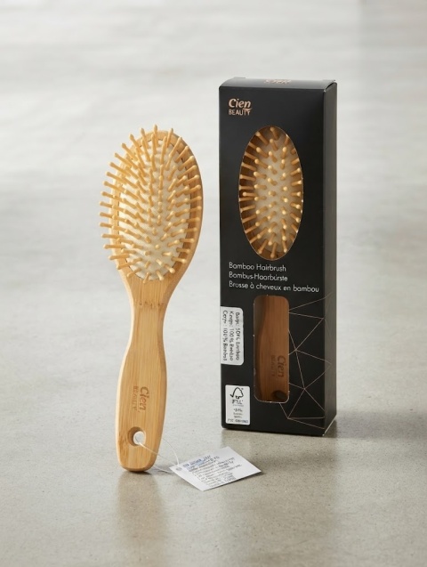 Szczotka do włosów Cien Beauty – Bambusowa, masująca