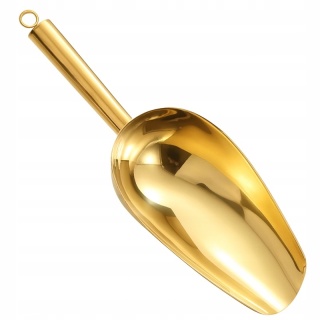 Szufelka łopatka Czerpak do produktów sypkich Lodu złota - 20x7 cm