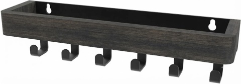 WIESZAK NA KLUCZE DREWNO METAL RUSTYKALNY 25,5 cm