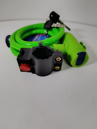 Zapięcie /Linka Rowerowa Security Lock z Uchwytem – Kolor Zielony