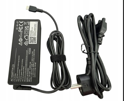 Zasilacz / Ładowarka AC/DC 100W USB-C Typ-C Czarny (Model: BRJB90200500)