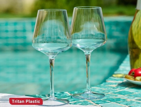 4 szt Kieliszki Do Wina Michley Nietłukące 445 ml Tritan Zestaw