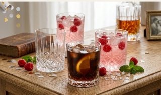4 szt SZKLANKI DO WHISKY, DRINKÓW I SOKÓW – ELEGANCKIE SZKŁO ZESTAW