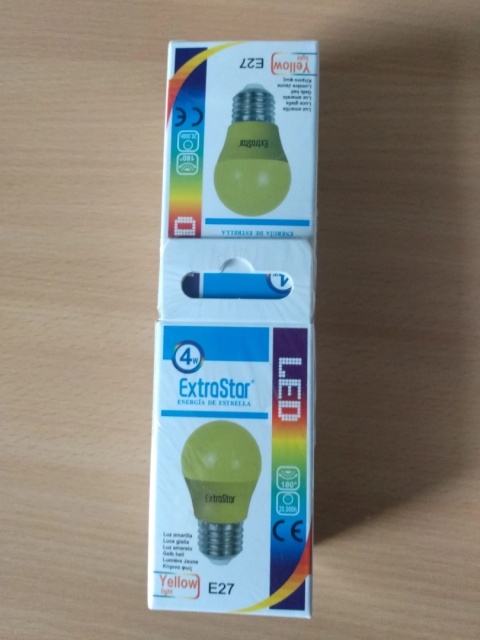 6 X ŻARÓWKA LED E27 4W ŻÓŁTA DEKORACYJNA EXTRASTAR DEKORACJA, GIRLANDA