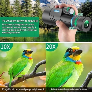 APEXEL APL-10-20X50 Monokular Luneta Teleskop Optyczny HD Wodoodporny
