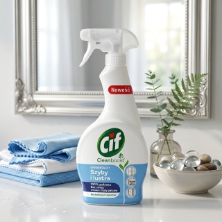CIF Cleanboost Uniwersalny Spray Płyn w Sprayu SZYBY I LUSTRA 500ml