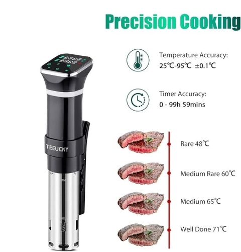 Cyfrowy cyrkulator zanurzeniowy do gotowania metodą sous-vide o mocy 1100 W