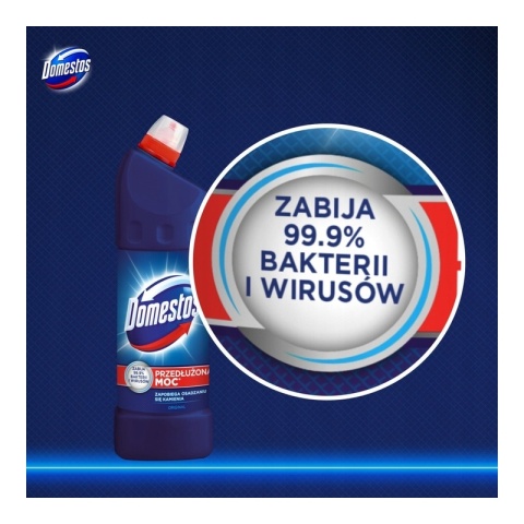 Domestos Płyn do WC oczyszczająco-dezynfekujący Original Przedłużona Moc 1 l