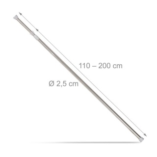 Drążek teleskopowy rozporowy ze stali nierdzewnej 110-200 cm garderoba prysznic