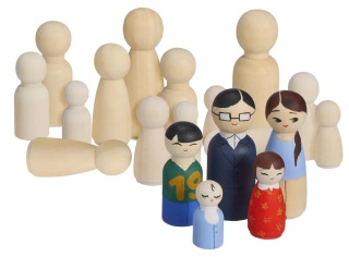 Drewniane figurki do malowania 100 szt. DIY prace ręczne
