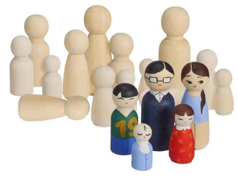 Drewniane figurki do malowania 100 szt. DIY prace ręczne