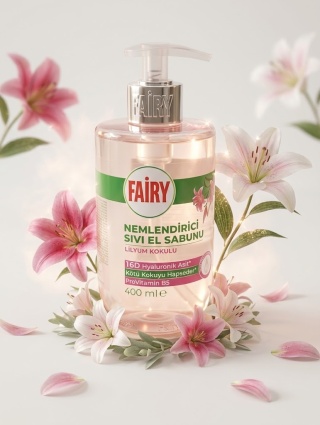 FAIRY LILIA MYDŁO DO RĄK 400 ML Z POMPKĄ NAWILŻAJĄCE Z WIT B5